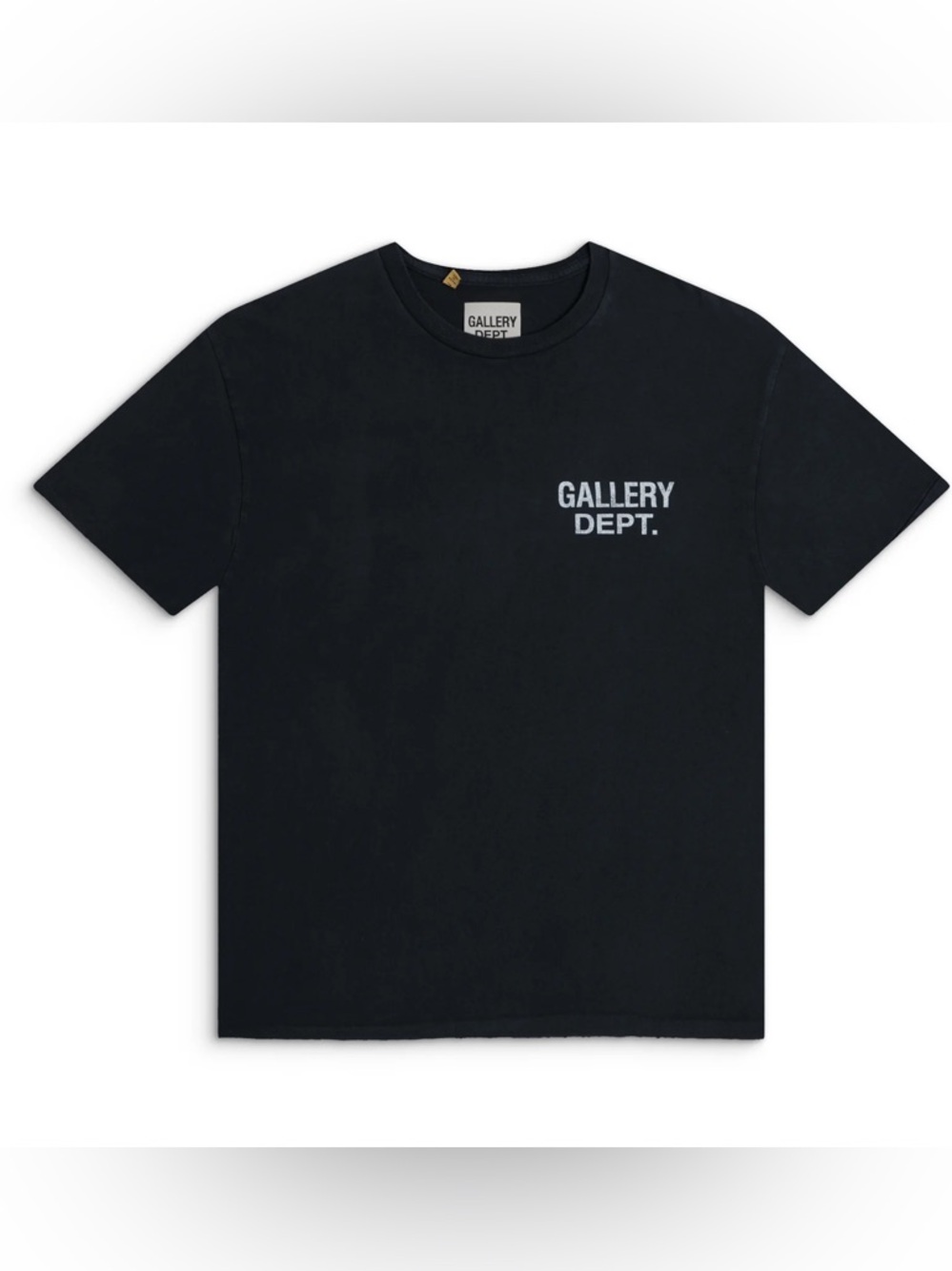 Gallery Dept Black T-Shirt with White Chest Logo